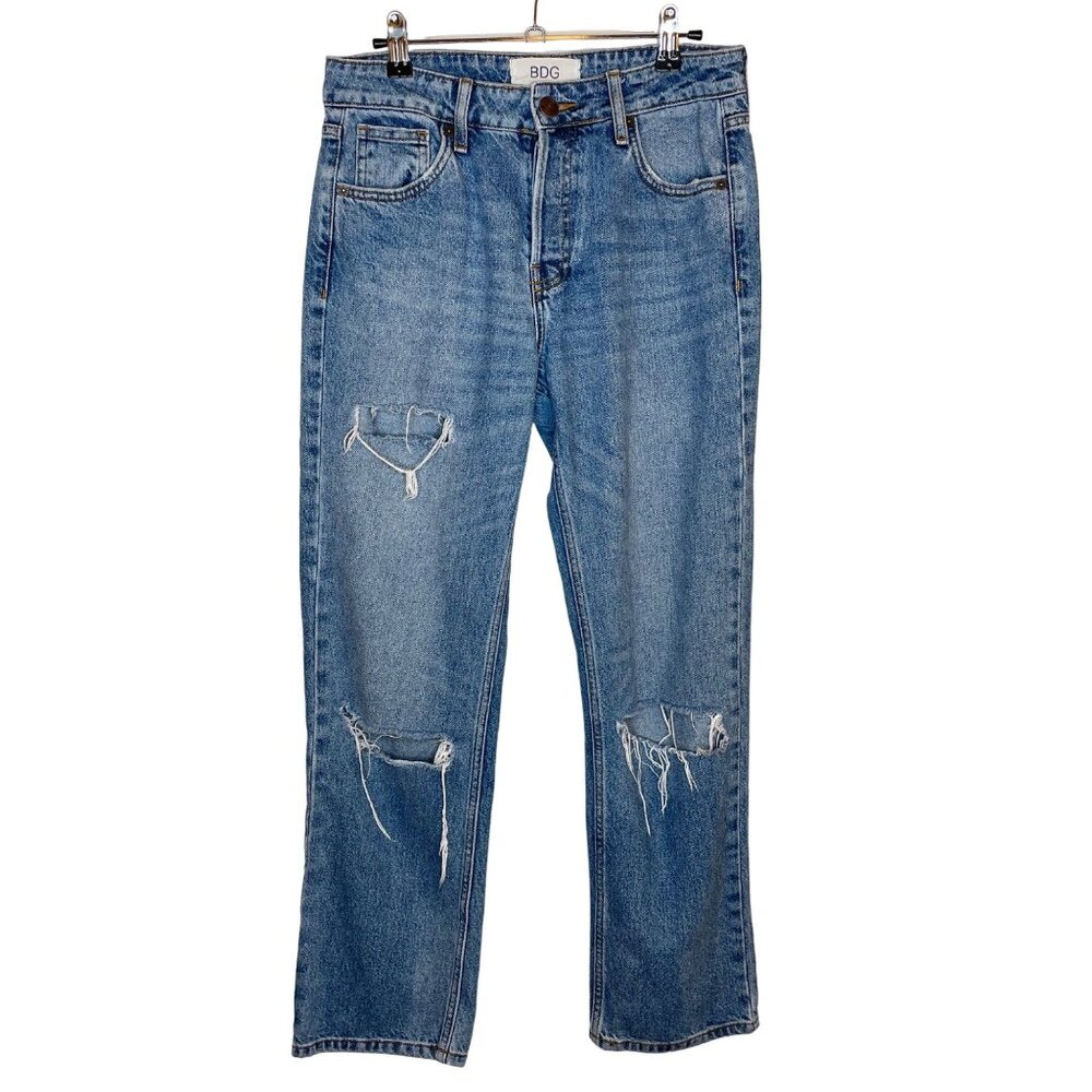 Urban Outfitters BDG Jessye Distressed Button Fly Jeans, 28